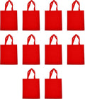 DISCOUNT PROMOS Cotton Canvas Tote Bags Set of 10, Bulk Pack by DISCOUNTPROMOS