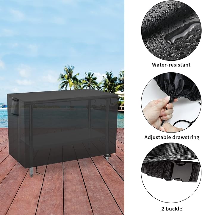 Outdoor Prep Table Cover 60 Inch, Waterproof Patio Stainless Steel Metal BBQ - Image 2