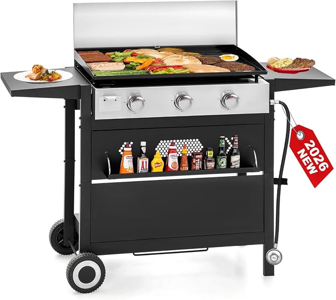GREEN PARTY 3 Burner Propane Gas Griddle by GREENPARTY