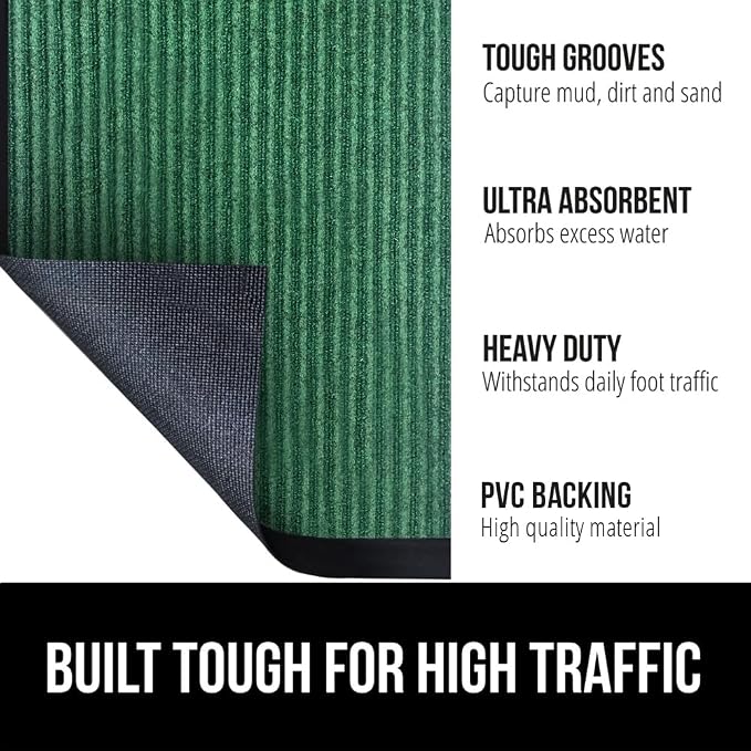 GORILLA GRIP Waterproof Traffic Guard Door Mat, 2 Pack Heavy Duty Entryway Mats - Image 2