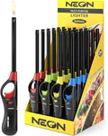 NEON Lighter, Refillable Butane Candle Lighter, 24 Pack Multi-Purpose Reusable by NEON