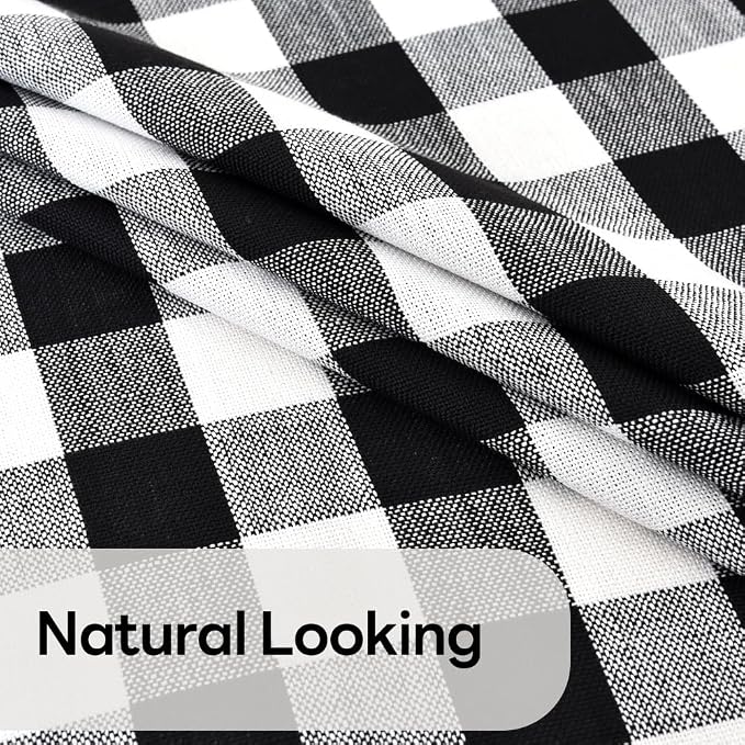 Gingham Round Tablecloth Table Cloth Heavy Duty Cotton Checkered Table Cloth - Image 4
