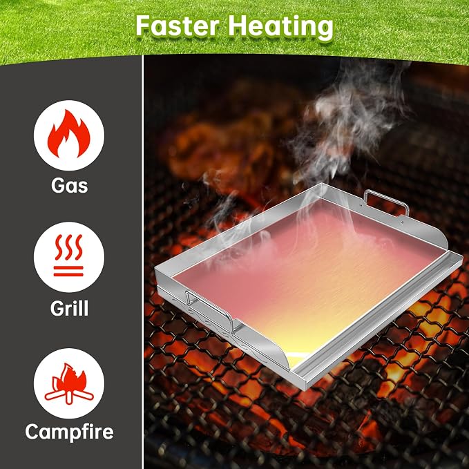 Universal Stainless Steel Griddle Flat Top Plate - Image 7