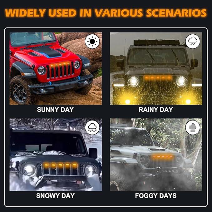 Maiker Amber LED Grille Lights Compatible - Image 6