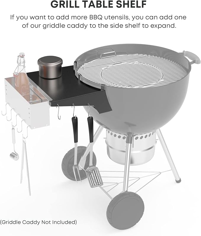 Stanbroil Grill Side Table for 22 Inch Weber Master-Touch & Original Kettle & - Image 4