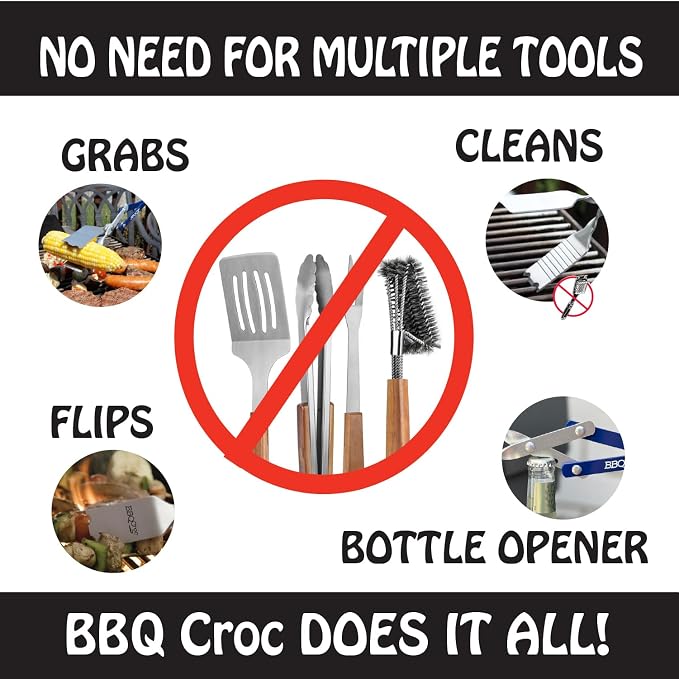 BBQ Croc 3 in 1 Barbecue Tool 18-inch - Image 5