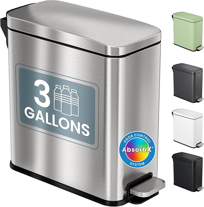 iTouchless 3 Gallon / 11.4 Liter Bathroom Trash Can by iTouchless