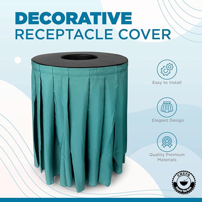 Black Trash Can Topper Cover - Image 2