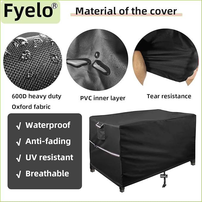 48 x 28 Inch Rectangular Fire Pit Cover - Image 3