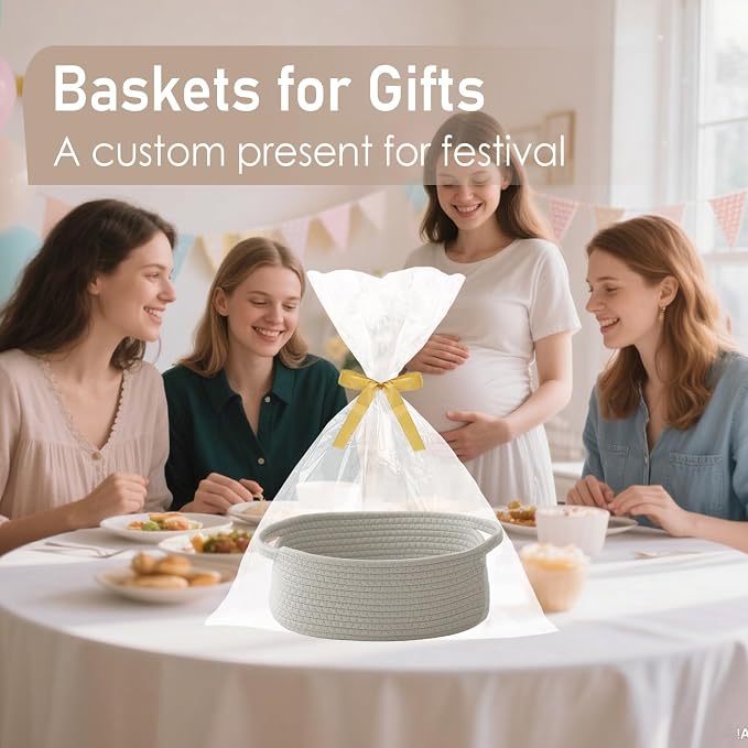 Woven Basket, Small Rope Storage Bin - Image 4