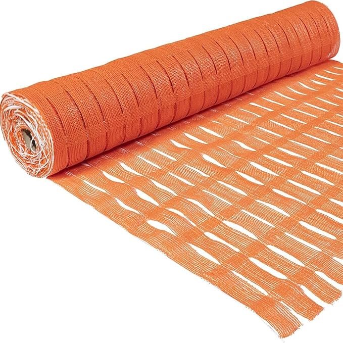 3x100 FT Orange Safety Fence, Plastic Mesh Roll by VOCRAY