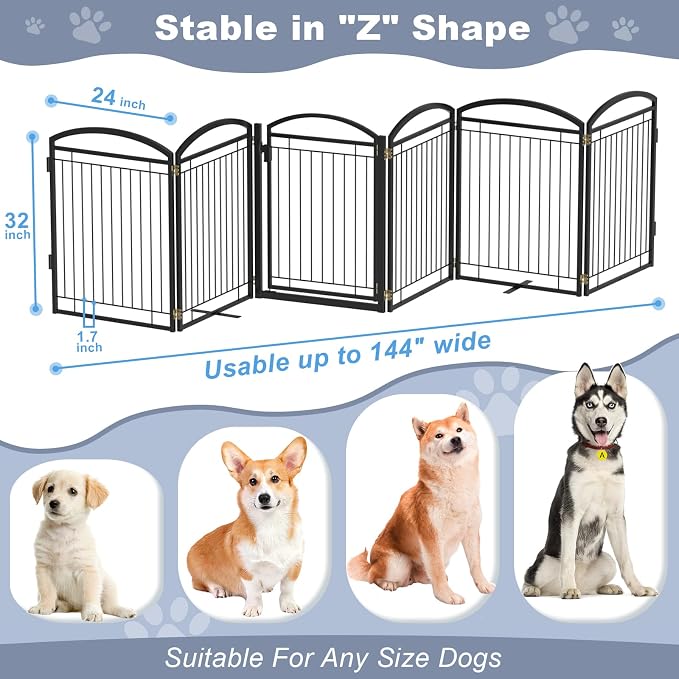 Full Metal Free Standing Dog Gate - Image 6