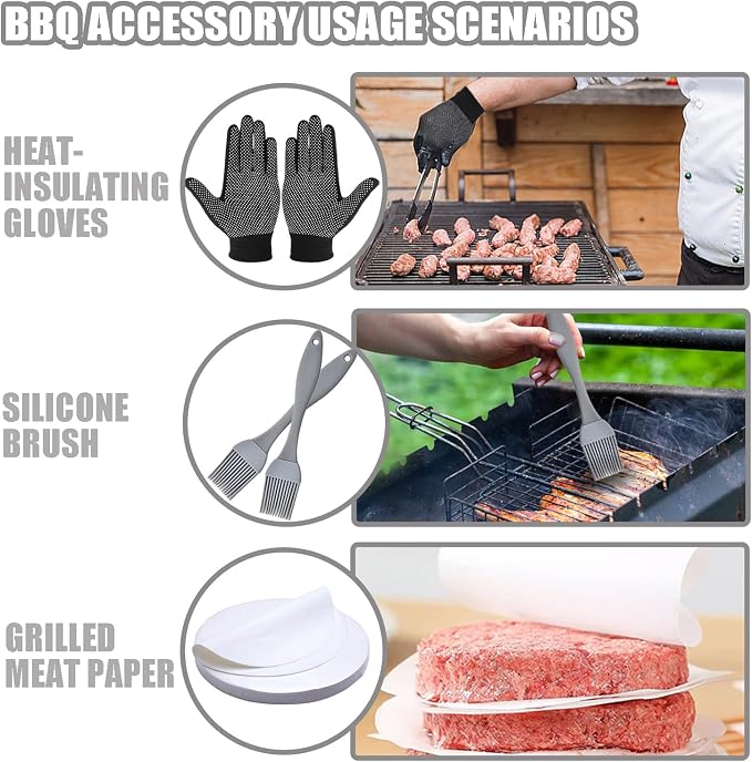 Smash Burger Press Kit 56 Pcs, grill press, 7.9 Inch Cast iron hamburger - Image 5