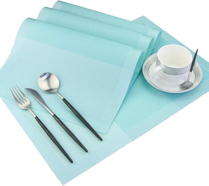 PIGCHCY Placemats 18 x12 inches Woven Vinyl Placemats - Image 4
