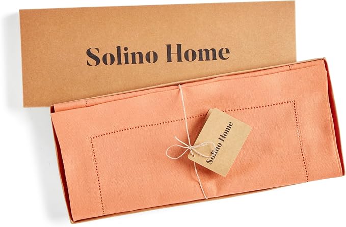 Solino Home Linen Coral Table Runner 108 Inches Long - Image 5