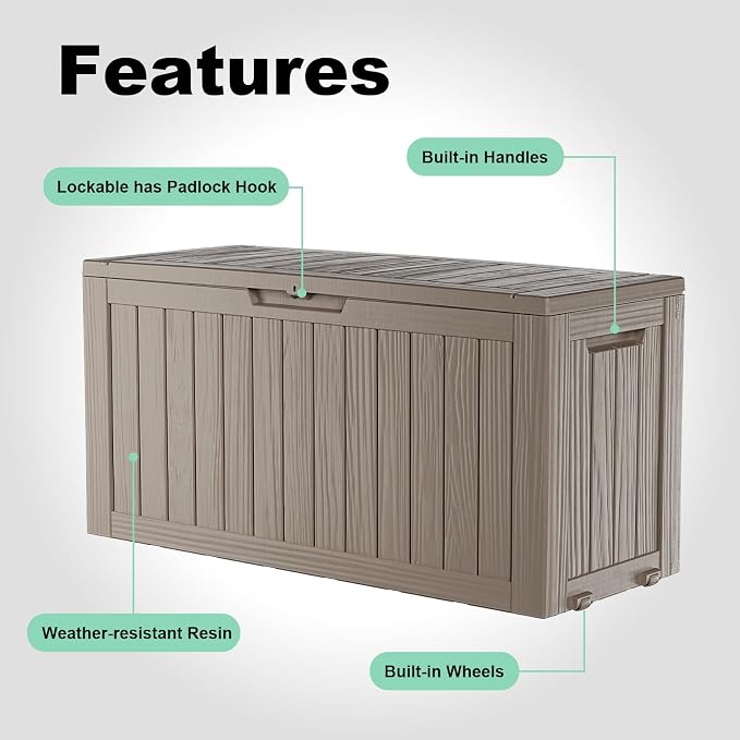 75 Gallon Outdoor Storage Box – Resin Deck Box - Image 4