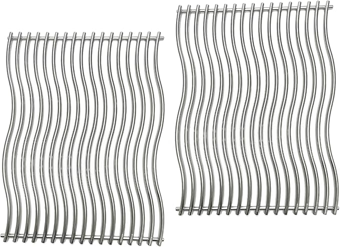 17-3/4" Stainless Steel 2 Waved Cooking Grids Grates Replacement Parts by Tmozyar%C2%AE