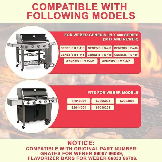 DcYourHome 66097 Grill Grates 66033 Flavorizer Bars - Image 4