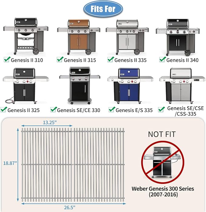 18 7/8" SUS304 9mm Cooking Grates - Image 2