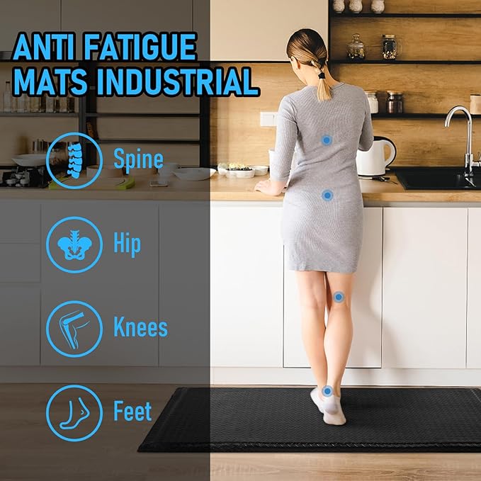 3 x 6 FT Anti Fatigue Mats Industrial 15/16 Inch Thick Soft Sponge Ergonomic - Image 5