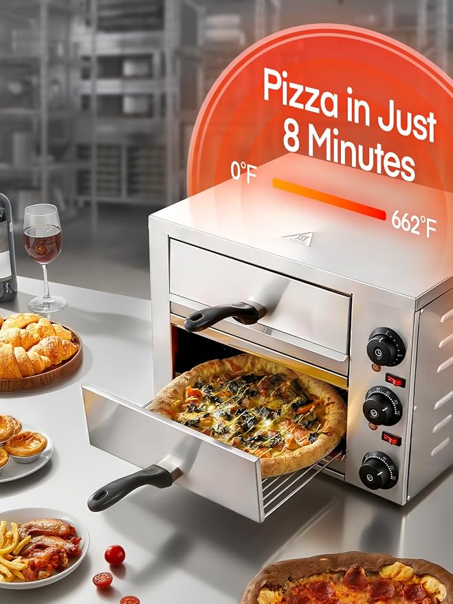 12 Inch Commercial Pizza Oven, Countertop Pizza Ovens - Image 9
