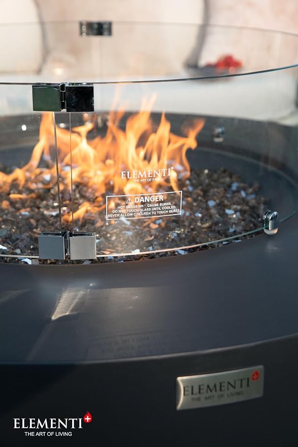 All Fire Table Pit Wind Screens and Stainless Steel Buner Lid from ELEMENTI | - Image 7