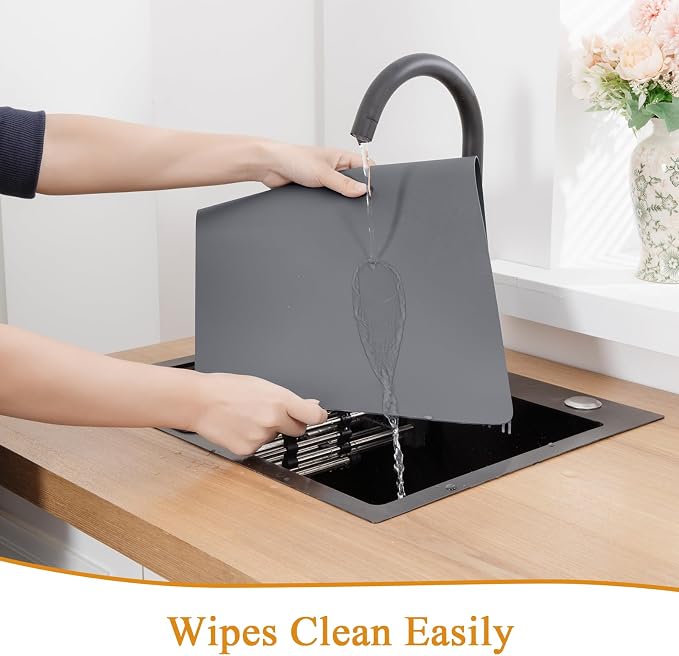 SHACOS Placemats Set of 6 Faux Leather Waterproof Leakproof Wipeable PU - Image 5