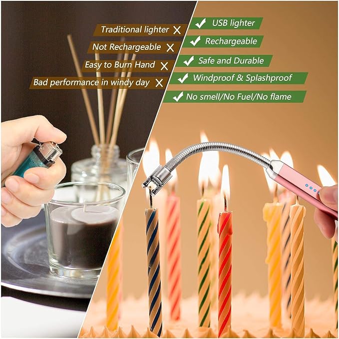 MEIRUBY Electric Candle Lighter, Birthday Christmas Stocking Stuffers Gifts - Image 4