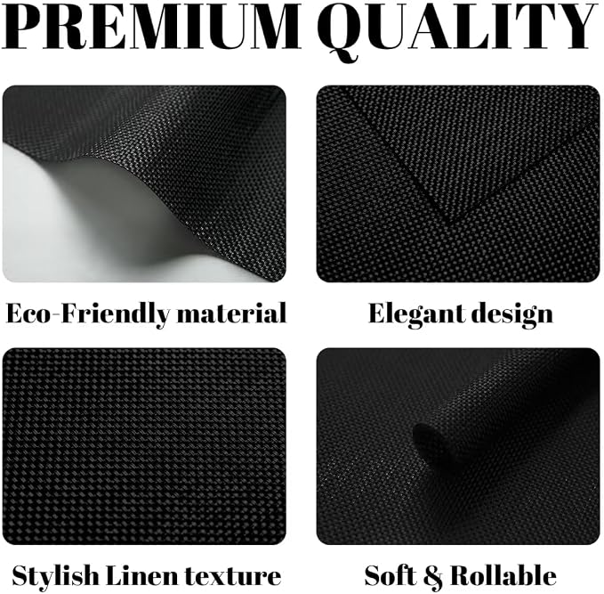 Placemats Set of 8 Vinyl/Plastic Woven Place Mats - Image 2