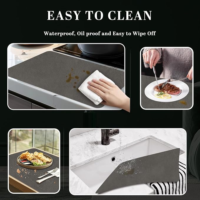 BLESWIN Faux Leather Placemats, PU Dining Table, Waterproof and Oil Resistant - Image 6