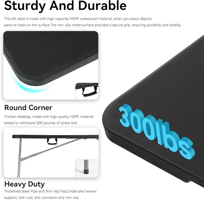20 Pack of 6 Foot Foldable Table - Image 2