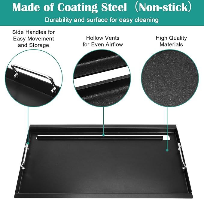 Full Size Griddle for Weber Summit 600 Series, Flat Top Griddle for Summit E/S - Image 3
