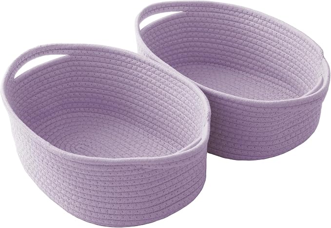 Woven Basket, Small Rope Storage Bin by JMvicyroam