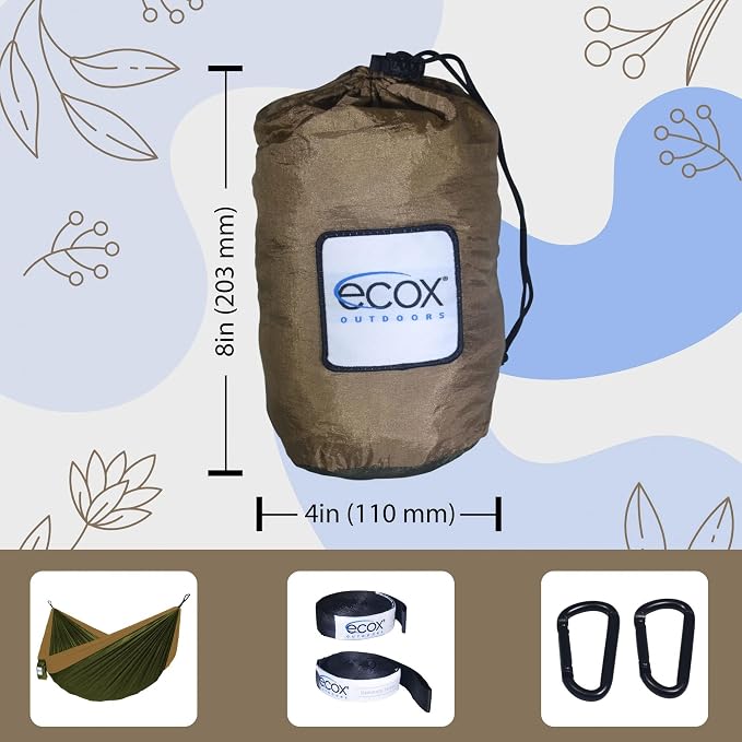 ecox Outdoors Parachute Hammock Single - Image 3