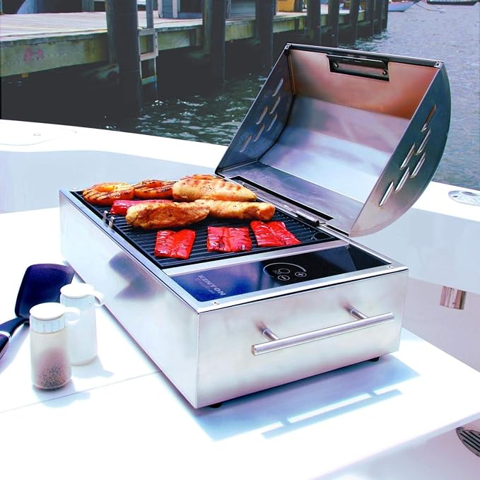 Kenyon B70082 Floridian All Seasons Portable Stainless Steel Electric Grill - Image 4