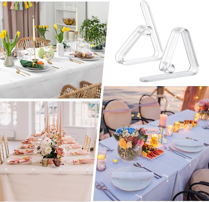 Wenqik 240 Pcs Tablecloth Clips Transparent Clear Plastic Table Cloth Holders - Image 5