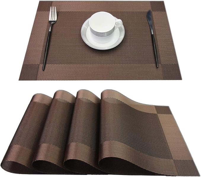PIGCHCY Place Mats Heat-Resistant Non Slip Placemats Washable Easy to Clean by PIGCHCY