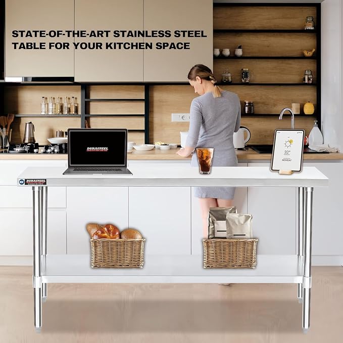 DuraSteel 24x72 Stainless Steel Work Table - Image 7