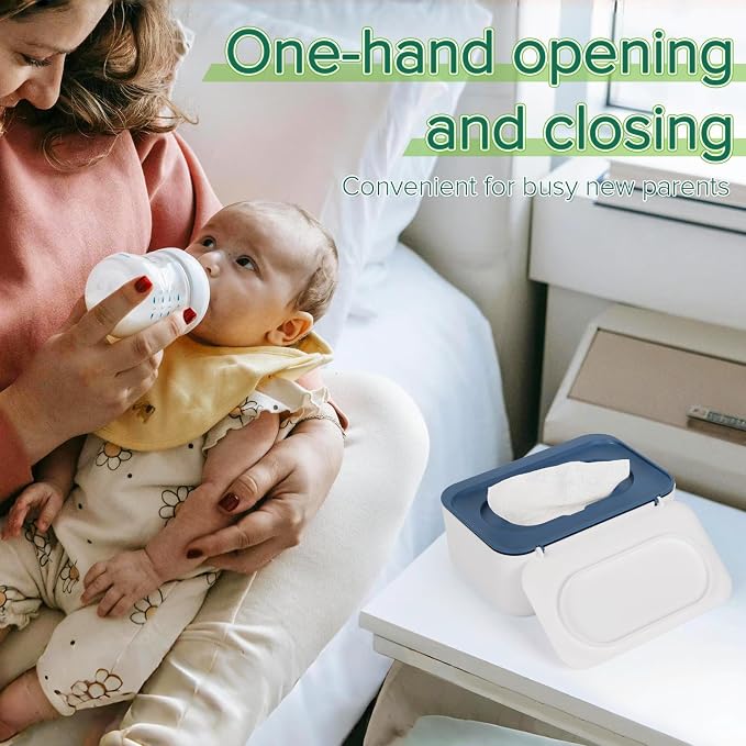 2 Pack Baby Wipes Dispenser, Wipes Case Baby Wipe Holder Keeps Wipes Fresh - Image 7