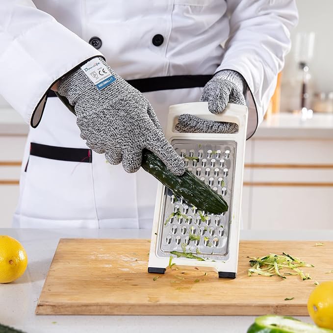 Dowellife 3 Pairs Cut Resistant Gloves Food Grade Level 5 Protection, Safety - Image 6