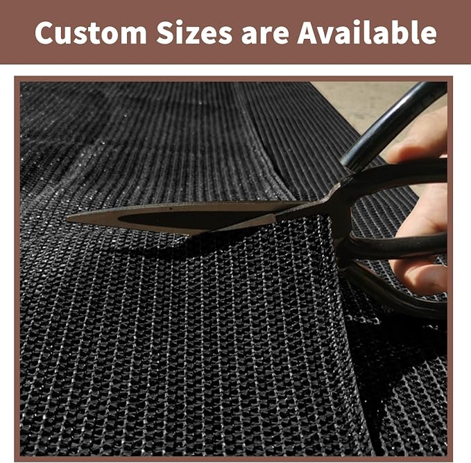 Sunny Guard Customized 2'6''x11' Black Balcony Privacy Screen, 90% Shade - Image 7