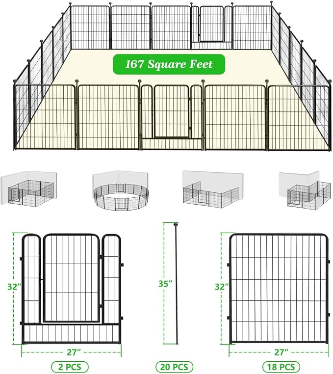 Garden Fence with Gate Metal Fencing - Image 2