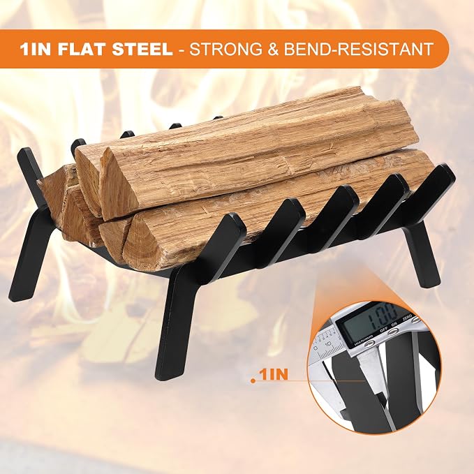 Fireplace Grate 14in Heavy Duty, Fireplace Wood holder - Image 7