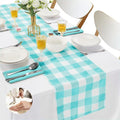 Fabric Checkered Table Runner 12 Pack Waterproof Gingham Table Runner 14W x by Cupuamon