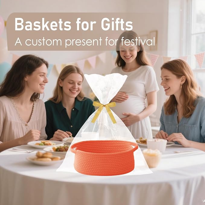 Woven Basket, Small Rope Storage Bin - Image 4