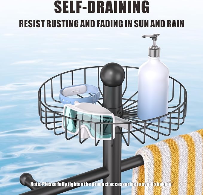 Weighted Pool Towel Rack Outdoor 20 lbs, Removable Pool Towel Holder, Towel Tree - Image 7