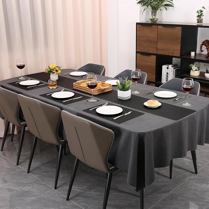 Table Runners 55 Inches Long, Dual-Sided Faux Leather Farmhouse Table Runner - Image 6