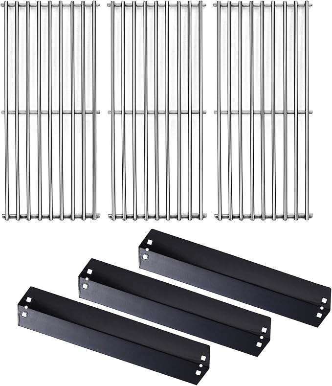 95051 Porcelain Steel Heat Plate and 19.75" Stainless Steel Grill Grate by Votenli