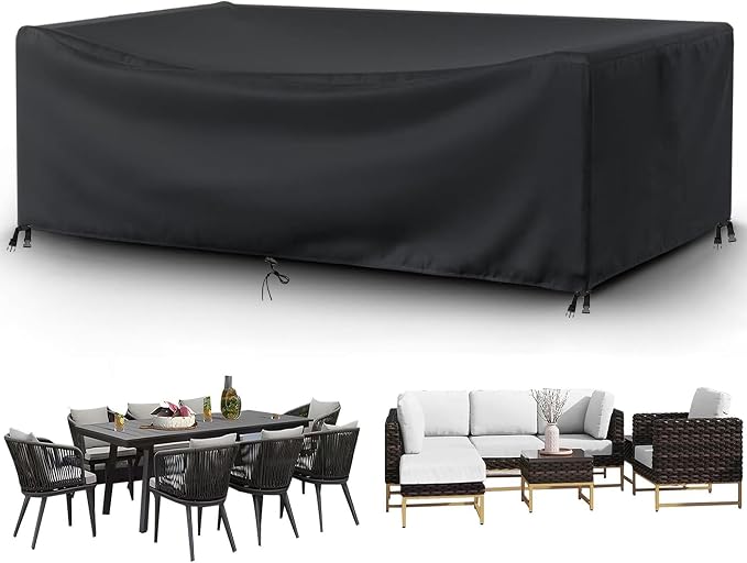 Patio Furniture Covers Outdoor Table Cover Waterproof Rectangular 420D Garden by Ziewee