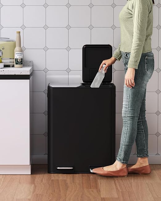 Arlopu 16Gal Dual Trash Can w/2 Built-in Box - Image 8